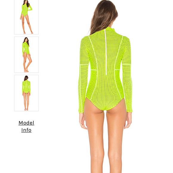 ACACIA Ehukai Mesh Body Suit Neon Cactus - Picture 5 of 8